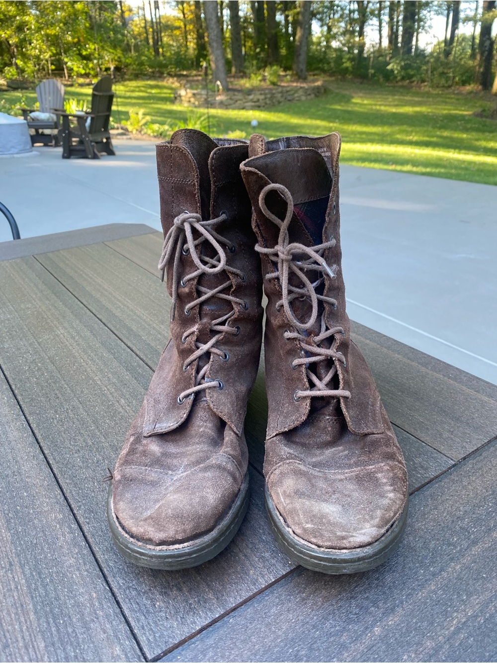 Born Vintage Women's Brown Suede Lace-Up Ankle Boots - Picture 4 of 5